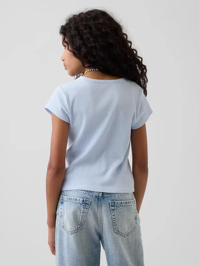 Camiseta de punto acanalado para niños