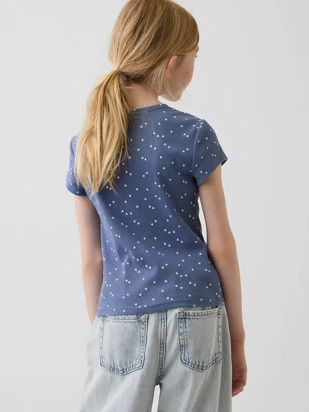 Camiseta de punto acanalado para niños