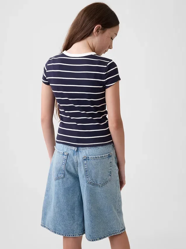 Camiseta de punto acanalado para niños