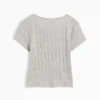 Camiseta de punto pointelle con canalé para bebés y niños pequeños