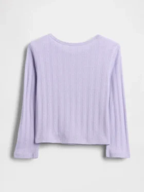 Camiseta de punto pointelle para bebés y niños pequeños