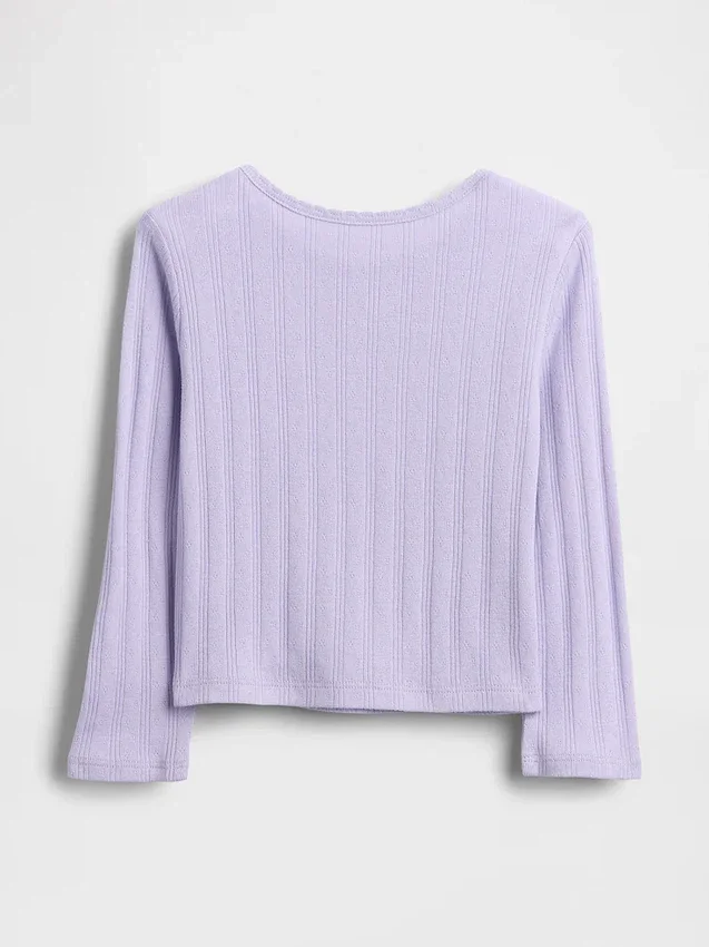 Camiseta de punto pointelle para bebés y niños pequeños