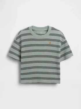 Camiseta de punto waffle para bebés y niños pequeños