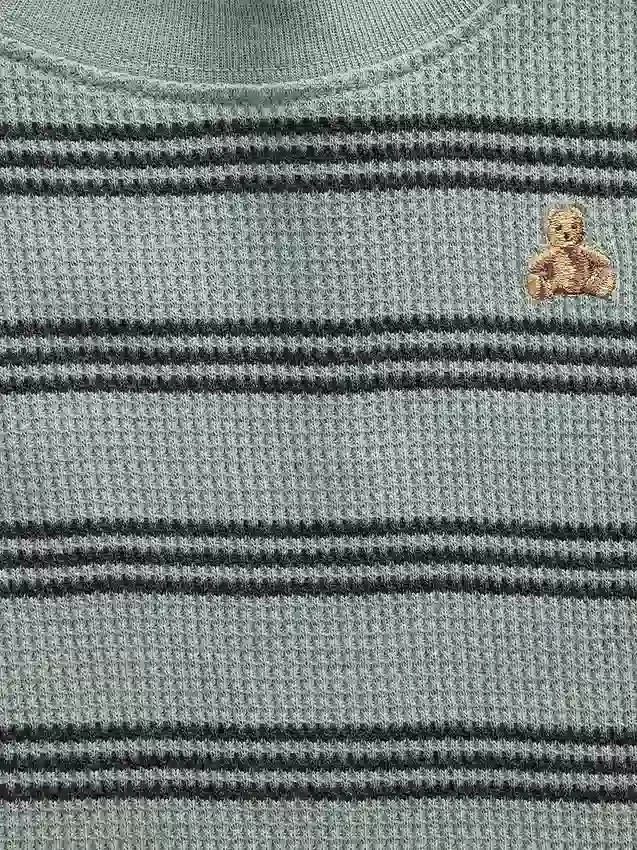 Camiseta de punto waffle para bebés y niños pequeños