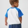 Camiseta de raglán «Get Blue» para bebés y niños