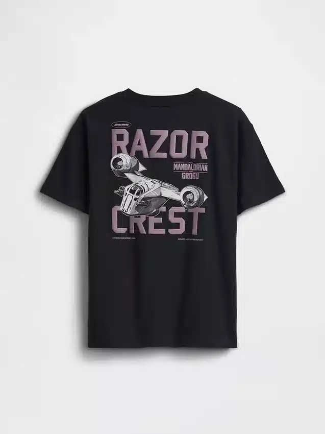 Camiseta de tela de algodón suave con diseño gráfico de Star Wars para niños