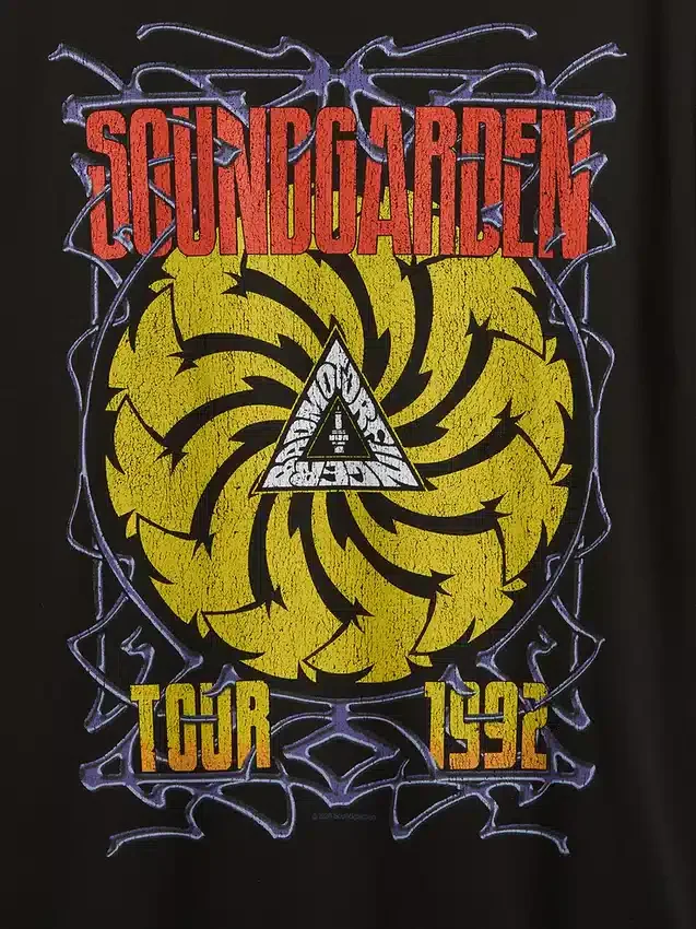Camiseta gráfica corta de tejido grueso de Soundgarden