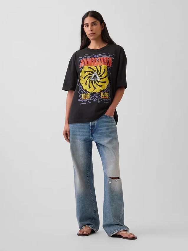 Camiseta gráfica corta de tejido grueso de Soundgarden