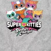Camiseta gráfica de pantalón corto para niños pequeños con el logotipo de Super Kitties