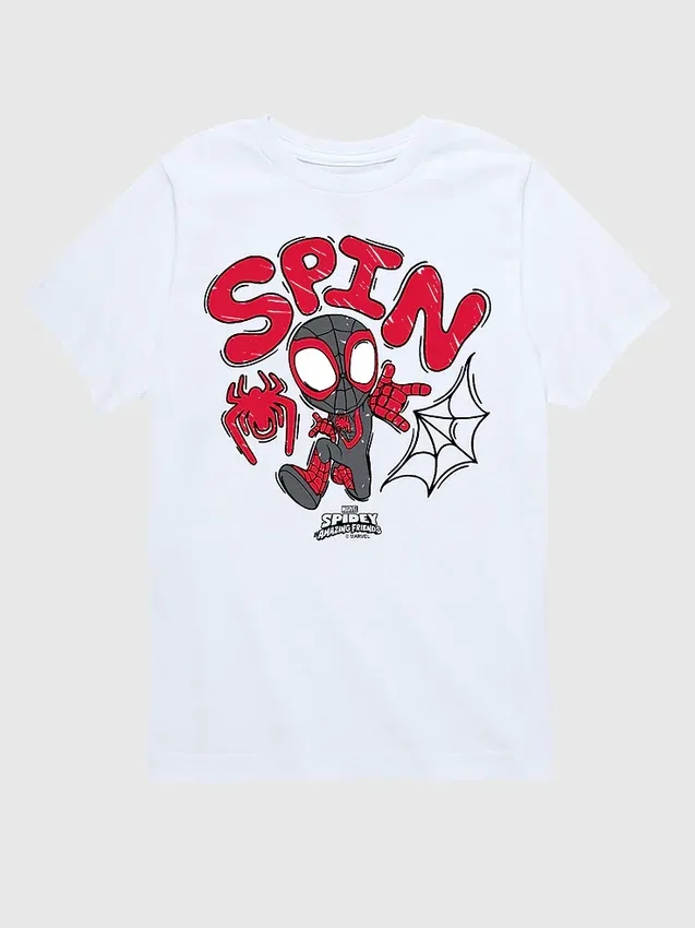 Camiseta gráfica de pantalones cortos «Marvel Spin Doodle» para niños pequeños
