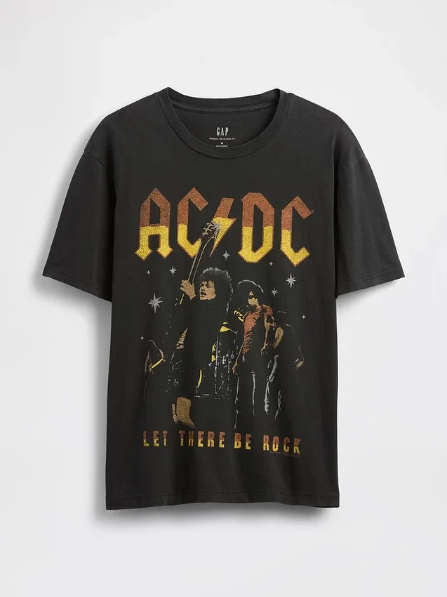 Camiseta gráfica holgada de AC/DC