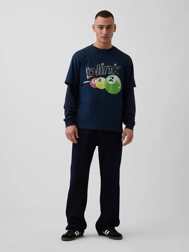 Camiseta gráfica holgada de Blink 182