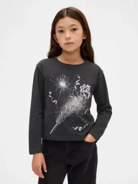 Camiseta gráfica holgada para niños