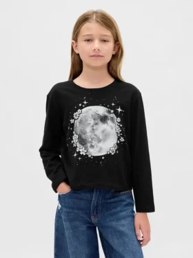 Camiseta gráfica holgada para niños