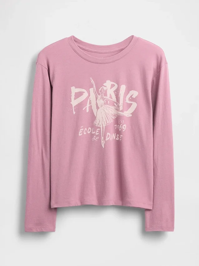 Camiseta gráfica holgada para niños
