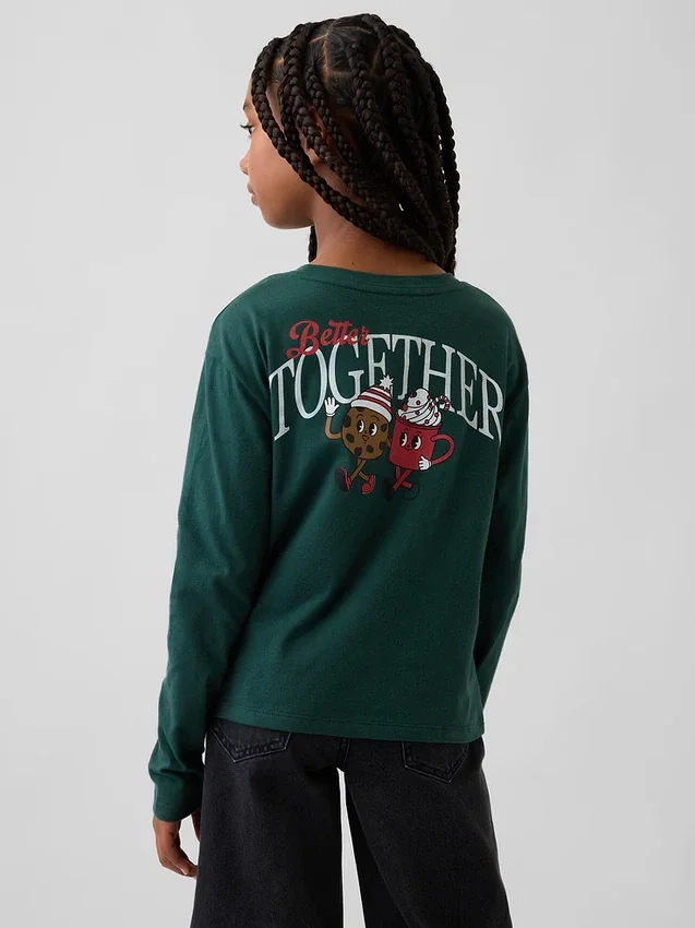 Camiseta gráfica holgada para niños