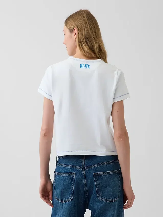 Camiseta holgada azul