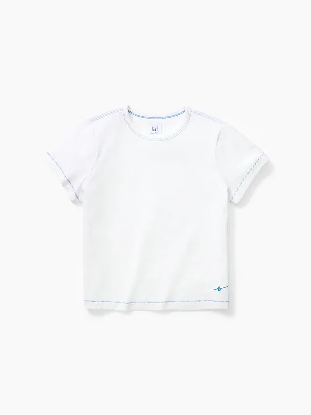 Camiseta holgada azul