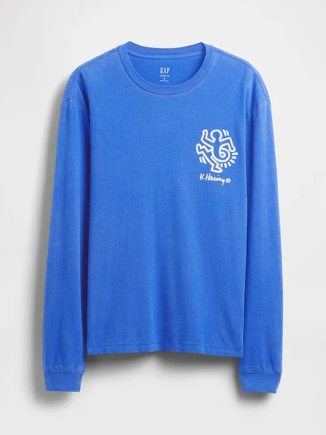 Camiseta holgada con diseño gráfico de Keith Haring