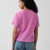 Camiseta holgada de mezcla de lino