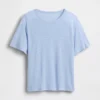Camiseta holgada de mezcla de lino