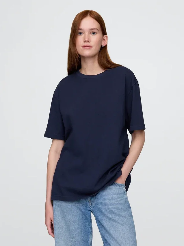 Camiseta holgada de peso pesado para adultos