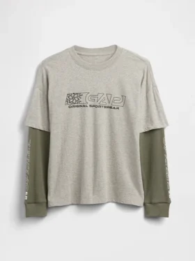 Camiseta infantil 2 en 1 con logotipos gráficos