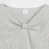Camiseta infantil con cuello de lazo