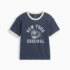 Camiseta infantil con cuello redondo y estampado «Relaxed New York»