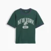 Camiseta infantil con cuello redondo y estampado «Relaxed New York»
