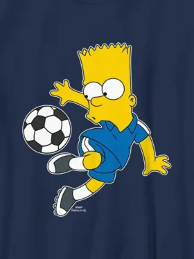 Camiseta infantil con diseño de fútbol de Bart Simpson