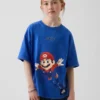 Camiseta infantil con diseño de Super Mario y corte holgado
