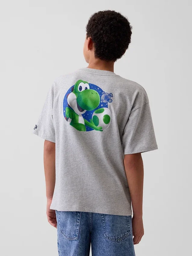 Camiseta infantil con diseño de Super Mario y corte holgado