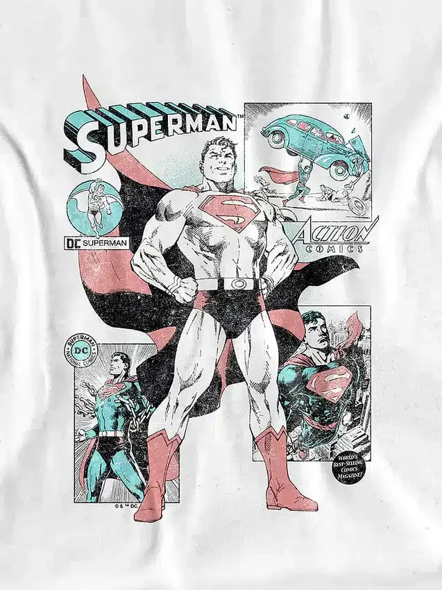 Camiseta infantil con diseño de viñetas de Superman