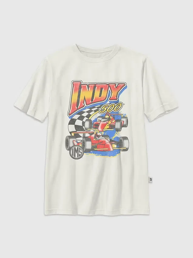 Camiseta infantil con diseño gráfico del Swoosh de la Indy 500