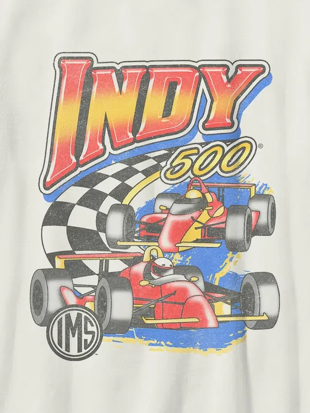 Camiseta infantil con diseño gráfico del Swoosh de la Indy 500