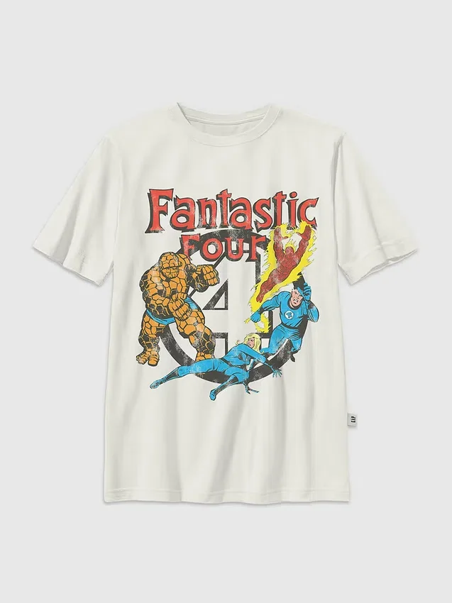 Camiseta infantil con diseño vintage de Los Cuatro Fantásticos