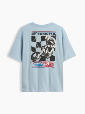 Camiseta infantil con gráfico de Fórmula 1 de corte oversize