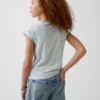 Camiseta infantil de cuello cuadrado