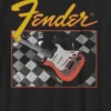 Camiseta infantil de guitarra a cuadros Fender