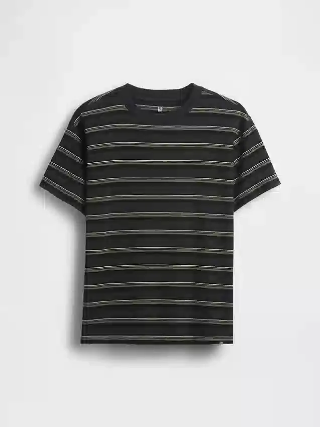 Camiseta infantil de rayas de corte holgado