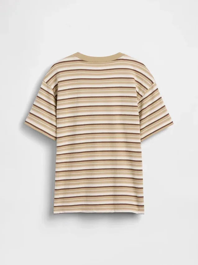 Camiseta infantil de rayas de corte holgado