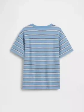Camiseta infantil de rayas de corte holgado