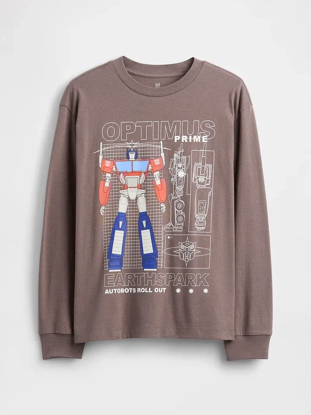 Camiseta infantil holgada con diseño gráfico