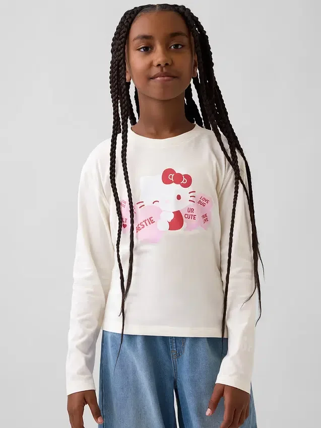 Camiseta infantil oversize con diseño de Hello Kitty