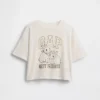 Camiseta infantil oversize con logo gráfico
