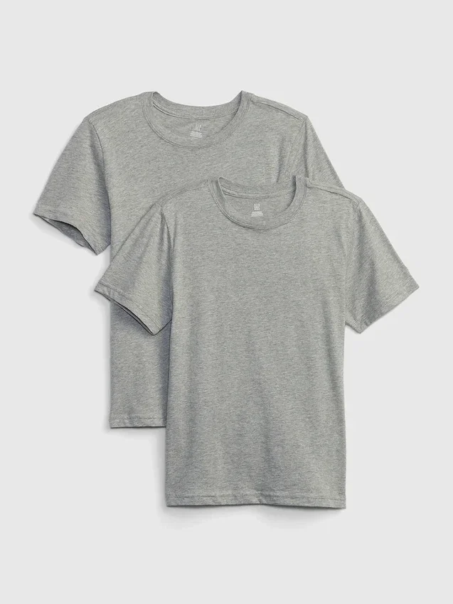 Camiseta interior de algodón orgánico para niños (paquete de 2)