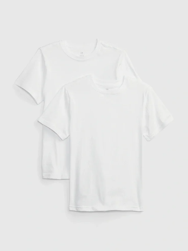 Camiseta interior de algodón orgánico para niños (paquete de 2)