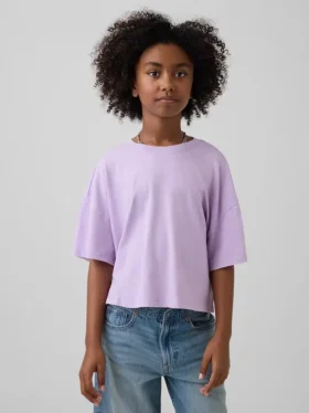 Camiseta oversize de corte cuadrado para niños