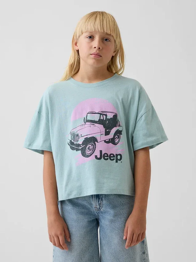 Camiseta oversize de corte cuadrado para niños